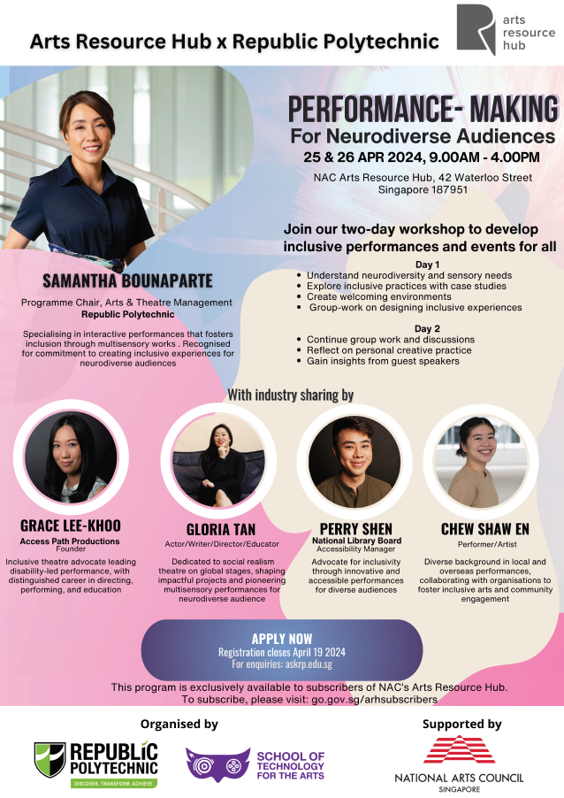 ARH x Republic Polytechnic: Performance-Making for Neurodiverse Audiences